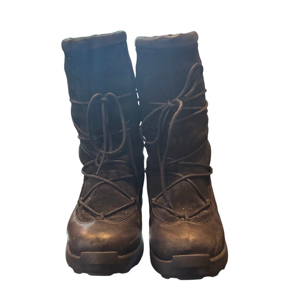 Kamik Women's Size 8 Black Leather and Suede Lace Up Winter Snow Boots